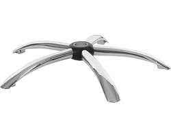 Cosmo Casa Basis 65cm - Draaistoel - Bureaustoel - Directiestoel - Chroom - Gat - Ø5cm
