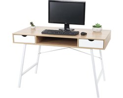 Cosmo Casa Bureau - Kantoortafel - Met Opbergruimte - Inclusief 2 lades - 76x120x60 cm
