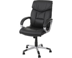 Cosmo Casa Bureaustoel met Massagefunctie en Verwarming - Kunstleer - Ergonomisch Design - Zwart