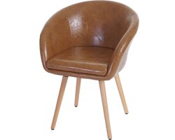 Cosmo Casa Eetkamerstoel - Retro Jaren 50 Ontwerp - Kunstleer - Imitatiesuède