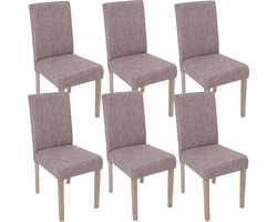 Cosmo Casa Eetkamerstoel - Set van 6 - Stijlvol Design - Massief Houten Poten - Comfortabel Zitmeubel