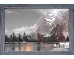 Cosmo Casa Fotolijst - Houten Lijst - Wand Fotolijst - Shabby Look - Landhuisstijl - Grijs - 26x36cm