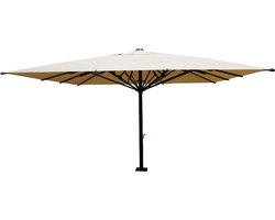 Cosmo Casa Gastronomie-Luxe-Parasol - XXL-Parasol Marktscherm- 5x5m (Ø7,2m) Polyester-Aluminium 90kg - Crème
