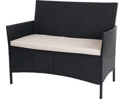 Cosmo Casa Halden - Zitbank Bank - antraciet - Kussen Crème