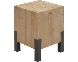 Cosmo Casa Houten Kruk - Industrieel - Robuust en Stijlvol - Volledig Gemonteerd - Veelzijdig Gebruik