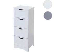 Cosmo Casa Kommode - Ladenkast Kast - 4 laden 80x30x26cm - Wit