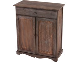 Cosmo Casa Ladekast - Shabby Look - Vintage Ontwerp - Bruin - 78x66x33cm