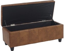 Cosmo Casa Opbergkist - Bank - Stof/Textiel - 45x114x45cm - Imitatie Suède