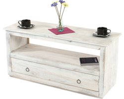 Cosmo Casa Salontafel - Bijzettafel voor de woonkamer - in Shabby - Look - Vintage stijl - Wit