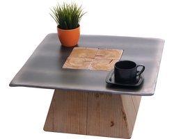 Cosmo Casa Salontafel - Stijlvol en Modern - Met Uniek Tafelblad - Elegante Industriële Uitstraling