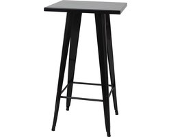 Cosmo Casa Staande tafel - Bistrotafel Bartafel- Metaal Industrieel Design 105x60x60cm - zwart