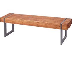 Cosmo Casa Tuinbank - Massief Dennenhout - Metaal - Industrieel - Duurzaam - Bruin - 160cm