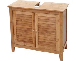 Cosmo Casa Wastafelonderkast - Badkamerkast - Bamboe - 60x67x30cm