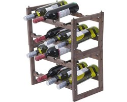 Cosmo Casa "Wijnrek - Flessenrek Wijnstandaard Wijnhouder- Den 2 Planken - 1 Stuk"