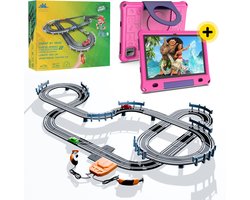 CosmoToys Elektrische Racebaan - Incl. 10 Inch Kindertablet - Auto Speelgoed - voor Kinderen - Autobaan Speelgoed - Kinderspeelgoed - 5,6M Lang - Classic