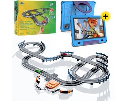 CosmoToys Elektrische Racebaan - Incl. 10 Inch Kindertablet - Auto Speelgoed - voor Kinderen - Autobaan Speelgoed - Kinderspeelgoed - 5,6M Lang - Classic