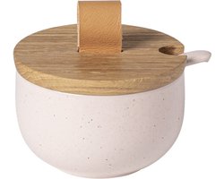 Costa Nova & Casafina - Suikerpotje met lepel en deksel 'Pacifica' (Roze, 220ml)