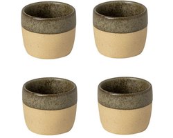 Costa Nova espresso kop Arenito Olijf Groen set van 4 handgemaakt in Portugal