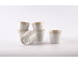 Costa Nova Espressokop Grespresso 9cl - Aardewerk - Wit - 6,7cmxH5,9cm - 6 stuks