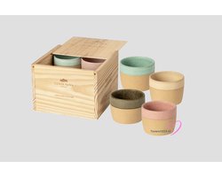 Costa Nova Koffiekopjes Arenito Multicolor 200 ml - 8 stuks - Gift box