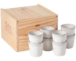 Costa Nova Koffiekopjes Grespresso White 190 ml - 8 stuks - Gift box