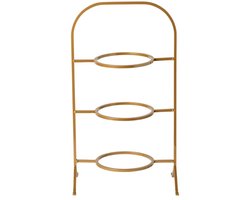 Costa Nova Marrakesh servies bordenrek goud voor 3 gebaksborden 24 x 15 cm H 43.5 cm