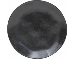 Costa Nova Riviera - servies - bord Sable Noir - aardewerk - mat zwart - 21 cm rond