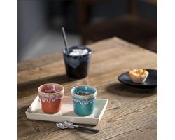 Costa Nova - servies - espresso kop - Grespresso rood - aardewerk - H 5,9 cm