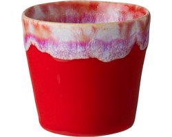 Costa Nova - servies - lungo kop - Grespresso rood - aardewerk - H 7,5 cm