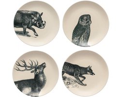 Costa Nova - servies - ontbijtborden Fauna - aardewerk - 21 cm rond