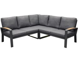Costa Rica hoek loungeset 3 delig aluminium antraciet