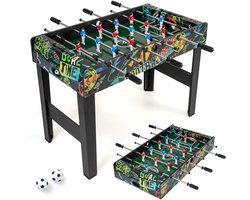 COSTWAY 2-in-1 tafelvoetbaltafel met afneembaar tafelblad, kicktafel met 2 ballen, 14 spelers en scorebord, tafelvoetbal voor kinderen en volwassenen, tafelvoetbal voor thuis, kantoor en bar, 86 x 51