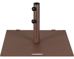 COSTWAY 21,5 kg parasolstandaard, parasolstandaard met 2 geïntegreerde wielen en draaggreep, vierkant parasolgewicht voor parasolstangen van 40/50 mm, parasolvoet voor tuin, balkon, terras