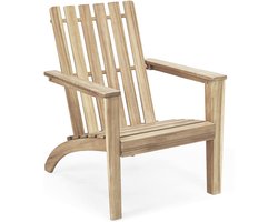 COSTWAY Adirondack Adirondack Chair van acaciahout, tuinstoel, belastbaar tot 160 kg, voor tuin, terras (grijs)