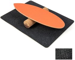 COSTWAY Balance Board van hout, balansbord, balanstrainer, trickboard voor thuis, incl. kurkrol, balansbord van 8 hoogwaardige houtlagen geperst