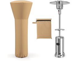 COSTWAY beschermhoes voor terrasverwarming, parasolverwarming, beschermhoes voor straalkachel, waterdicht, winddicht, UV-bestendig Oxford-weefsel, 220 x 86,5 x 48,5 cm (beige)