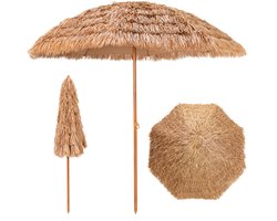 COSTWAY Parasol Hawaii, strandscherm, stro, tuinscherm, stroparasol, marktparasol, terrasparasol voor tuin, balkon, strand