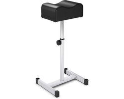 COSTWAY Pedicure kruk, beensteun, in hoogte verstelbaar van 45-65 cm, voetensteun, voetenbank voor nagelverzorging in salons, spa, zwart