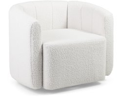 COSTWAY Relaxstoel, draaistoel met breed zitvlak en 360° draaibare metalen voet, draaibare televisiestoel voor woonkamer, slaapkamer, werkkamer