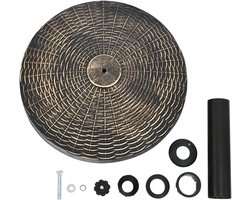 COSTWAY Ronde Parasolvoet van 12 kg Robuuste Parasolvoet voor Buiten met Verstelbare Knop Geschikt voor Zwembad en Tuin Brons