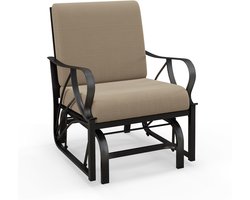 COSTWAY Schommelstoel, metaal, bruin, 73 x 66,5 x 89 cm