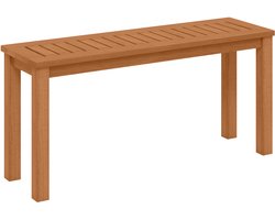 COSTWAY Tuinbank, weerbestendig, 2-zitsbank, zonder rugleuning, houten bank tot 150 kg, parkbank van massief hout, krukbank buiten, bank voor tuin, balkon, terras, 100 x 30 x 47 cm