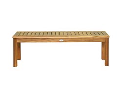 COSTWAY Tuinbank zonder rugleuning, 2-zitbank, weerbestendig, houten bank van massief hout, tot 360 kg belastbaar, balkonbank, parkeerbank voor tuin, balkon, terras, 132 x 34 x 43,5 cm