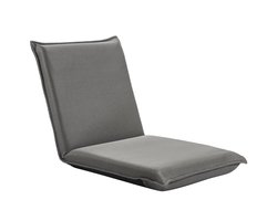 COSTWAY Vloerstoel, vloerstoel met 6-traps verstelbare rugleuning, gamestoel gevoerd, vloerbank, meditatiestoel, lazy sofa, vensterstoel, meditatiestoel, grijs