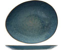 Cosy & AICHA BLU DESSERT BORD OVAAL 19.5CM - 6 STUKS