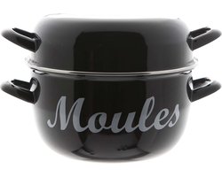 Cosy and Trendy Mosselpan - emaille - 24 cm - Moules - mosselpot - mosselen koken