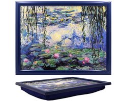 Cosy Creation Laptray, Schootkussen, schoottafel, Waterlelies Claude Monet 44x34x6 cm
