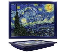 Cosy Creations- Laptray - Schoottafel - Schootkussen - Laptoptafel - Dienblad met kussen De sterrennacht van Vincent van Gogh