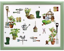 Cosy Creations- Laptray - Schoottafel - Schootkussen - Laptoptafel - Dienblad met kussen -de Tuinliefhebber 43 x 33 x 6.5 cm met pepermuntdoosje.