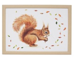 Cosy Creations- Laptray - Schoottafel - Schootkussen - Laptoptafel - Dienblad met kussen - eekhoorn- 44x33x6 cm